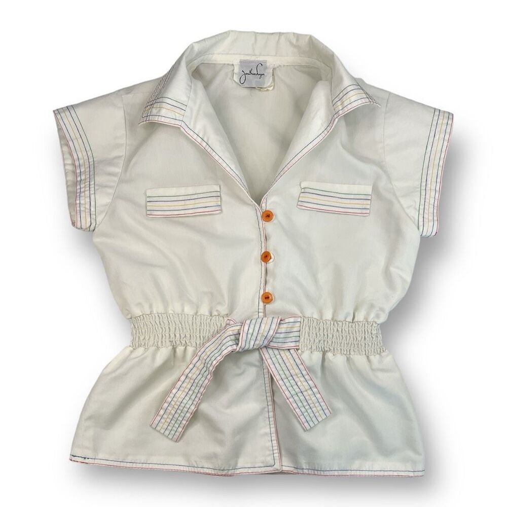 Jonathan Logan Vintage Belted Top Size Medium